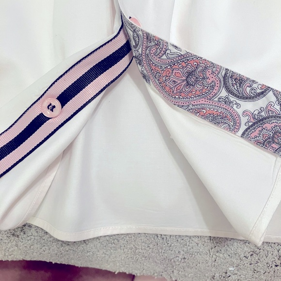 Jared Lang Collection LS button-down shirt pink navy paisley detailing XXL - Picture 7 of 15